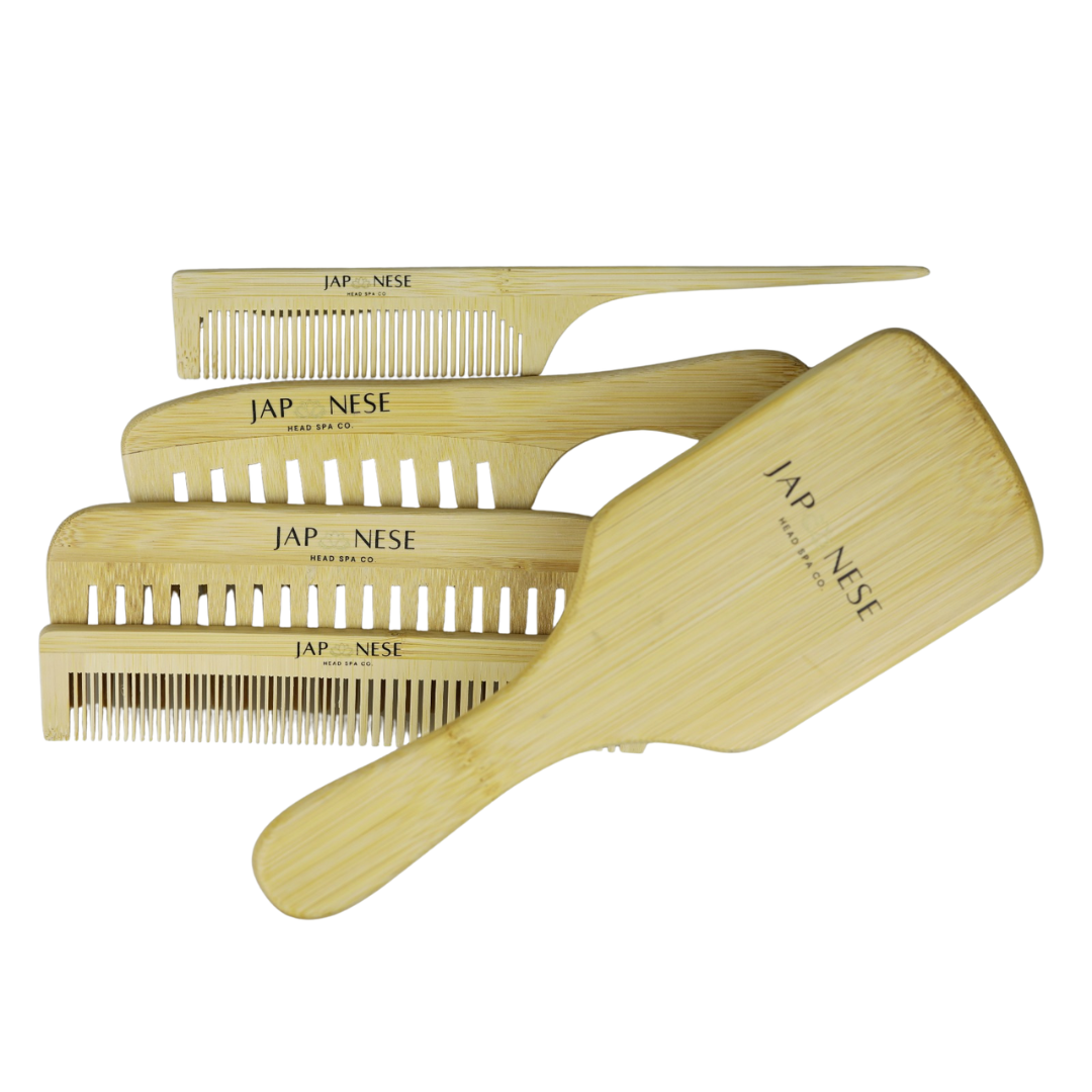 200.png Japanese Head Spa Co. Wooden Hair Care Combs Kit