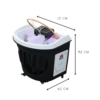 Japanese Head Spa Black Circle Hybrid Unit Plumbed (inc. Steamer, Steamer Hood & Water Heater)