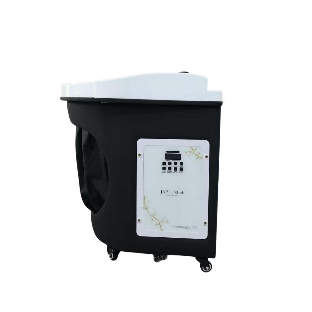 Japanese Head Spa Black Circle Hybrid Unit Plumbed (inc. Steamer, Steamer Hood & Water Heater)