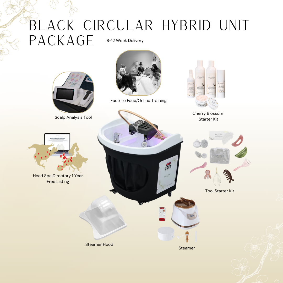 Black Circular Hybrid Unit Plumbed with Online Training | Trade Show Offer