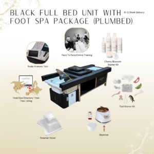 Black Full Bed Unit with Foot Spa & Electric Bed Rest Plumbed with Face-To-Face Training | Show Offer