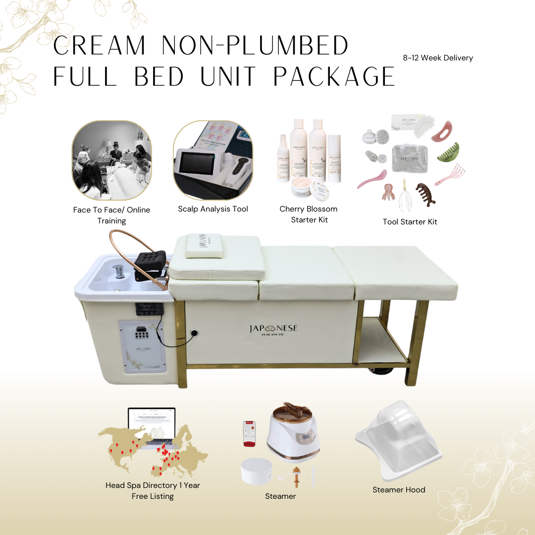 Cream Full Bed Unit with Gold Frame Non-Plumbed with Online Training | Show Offer